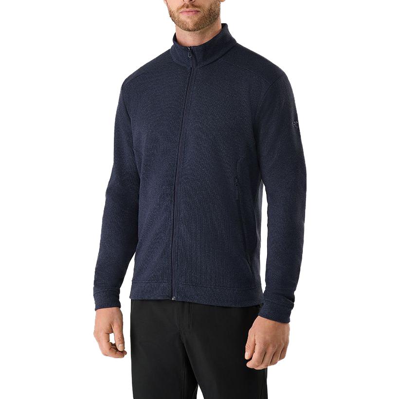 Arcteryx Кианит Скрытый Кардиган Мужской, Sapphire Blue Gray/Black Sapphire Heather — фото 4