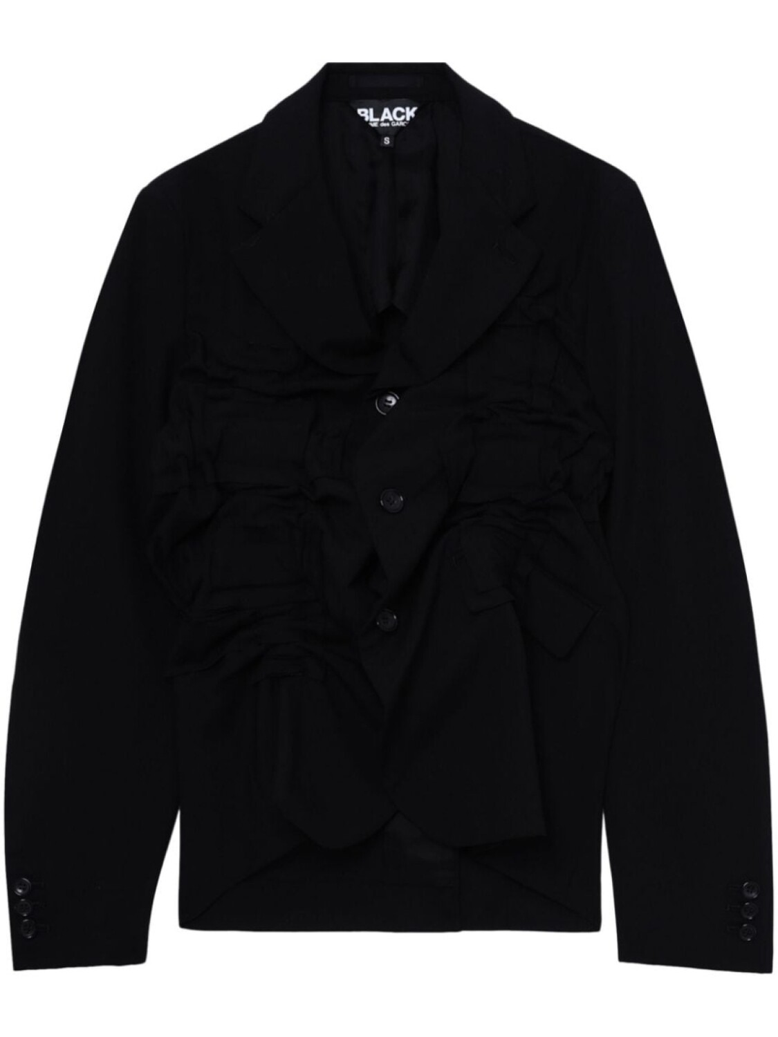 

Black Comme Des Garçons шерстяной блейзер, черный