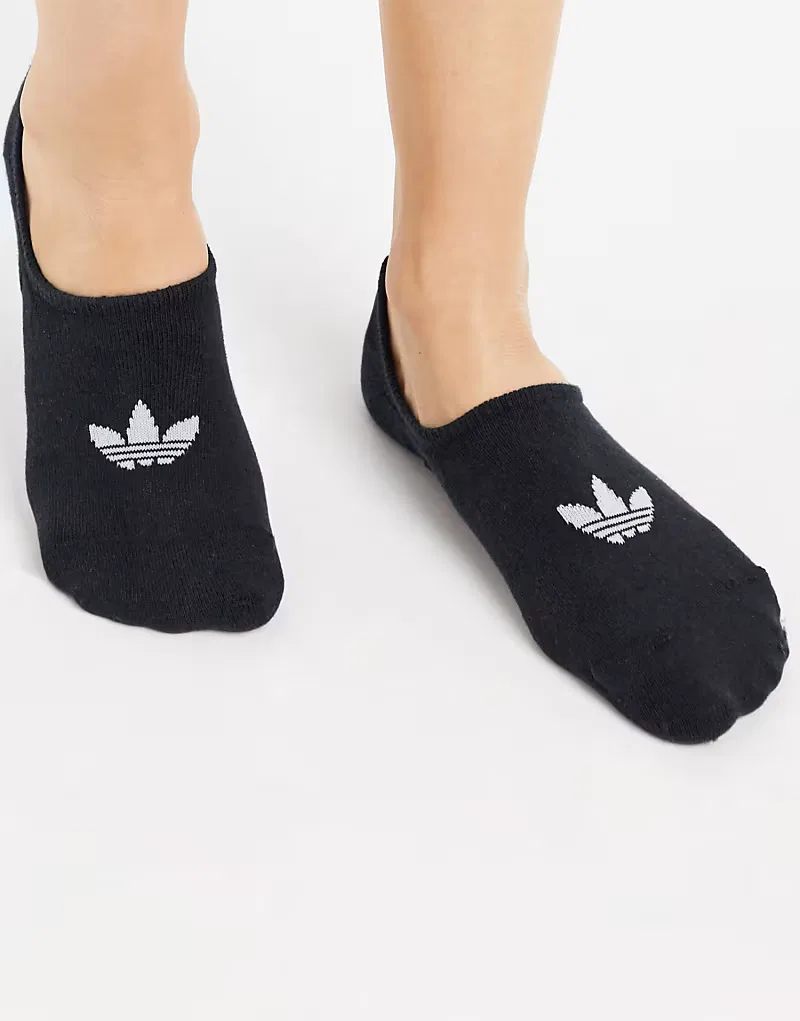 Комплект из трех пар носков-вкладышей Adidas Originals adicolor Trefoil, черный — фото 3