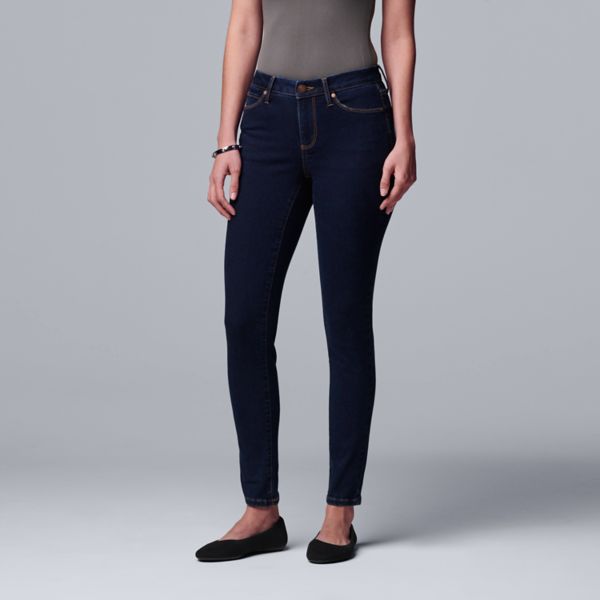 

Женские ультраэластичные скинни-джинсы Power Stretch Core Simply Vera Vera Wang, цвет twilight