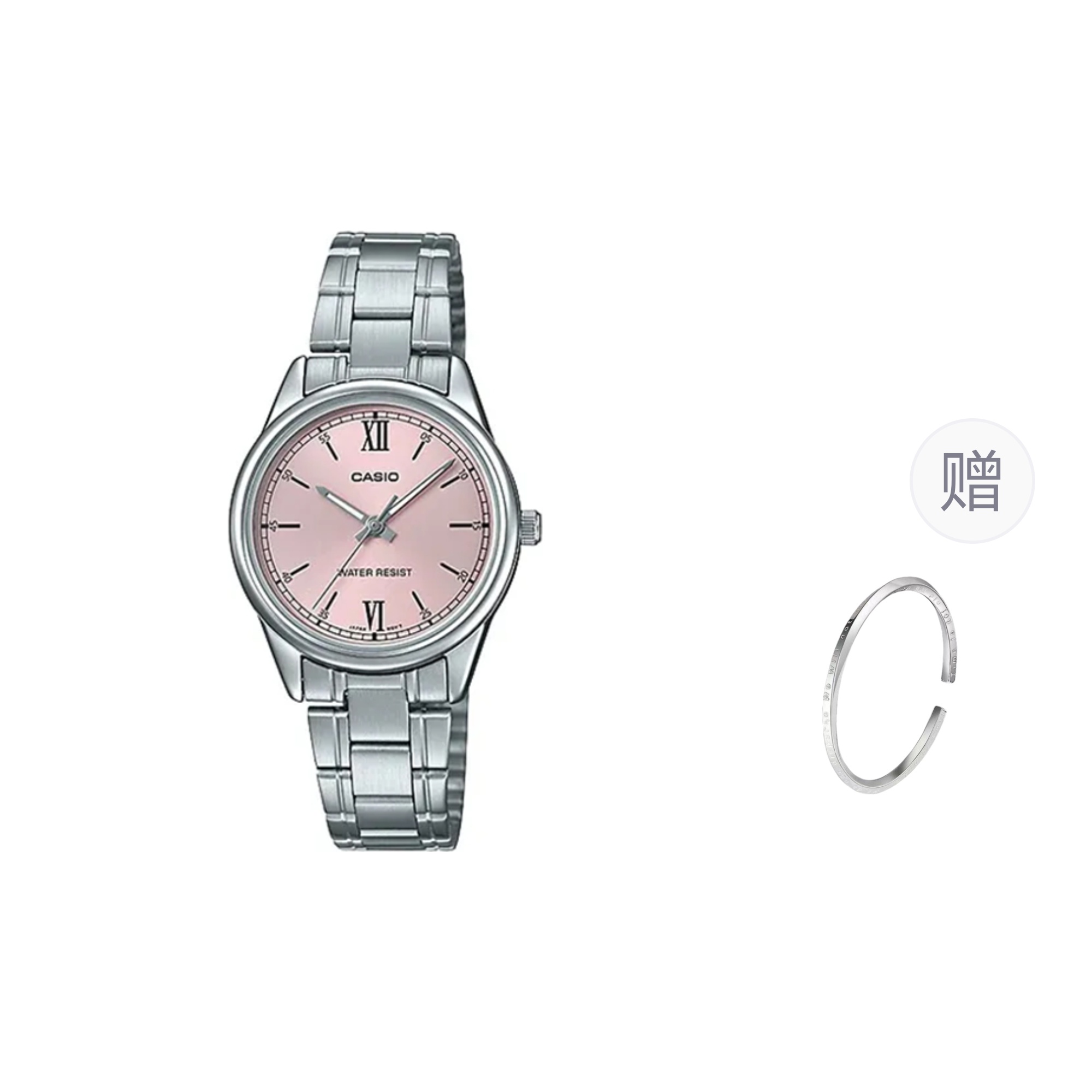 

CASIO Часы Women's Pink Watch, Silver/Pink Dial