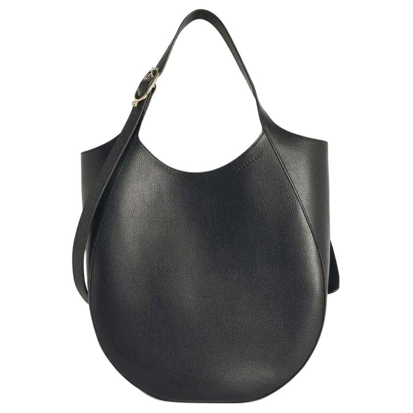 

LONGCHAMP Женская кожаная сумка через плечо черная