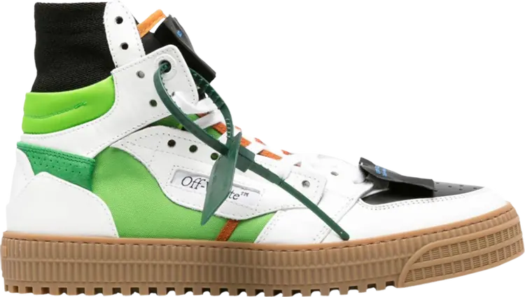 

Кроссовки Off-White Off-Court 3.0 High 'White Black Green', белый, Серый, Кроссовки Off-White Off-Court 3.0 High 'White Black Green', белый