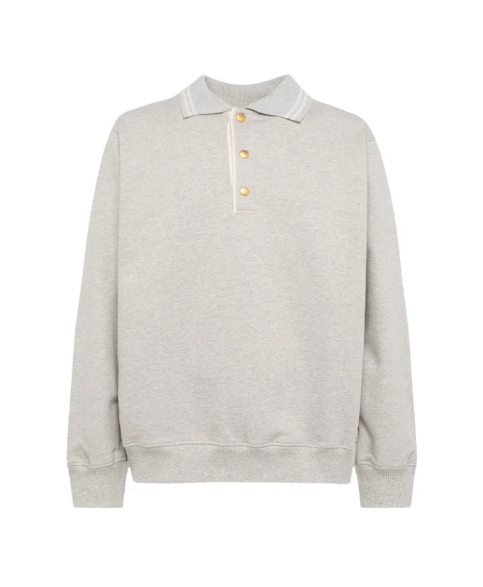 

Поло из микрофлиса и хлопка Drole De Monsieur, серый