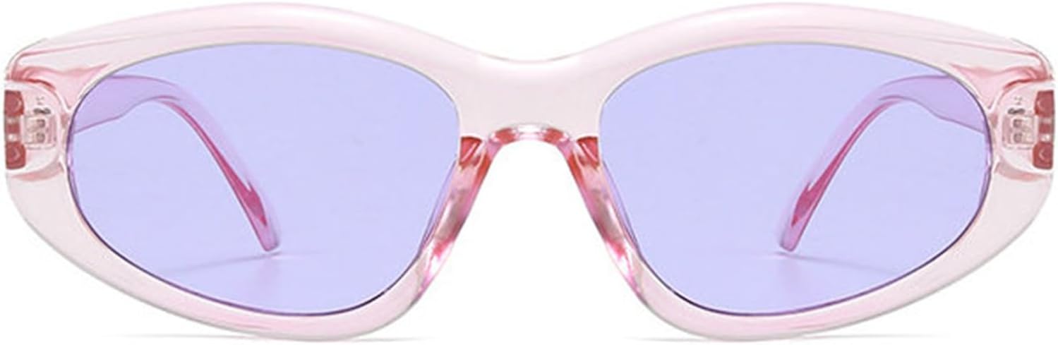 

Солнцезащитные очки Willochra Fashion Y2K овальной формы для женщин и мужчин, защита от ультрафиолета UV400, ретро-очки «кошачий глаз», модные круглые солнцезащитные очки, C3