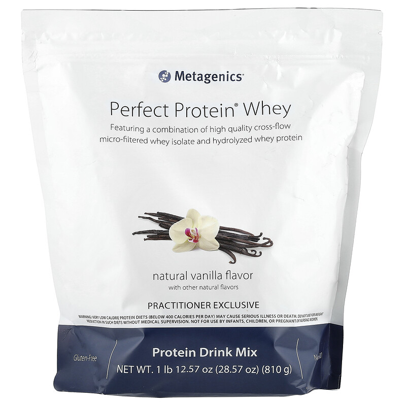 

Metagenics, Perfect Protein Whey, натуральная ваниль, 810 г (1 фунт 12,57 унции)