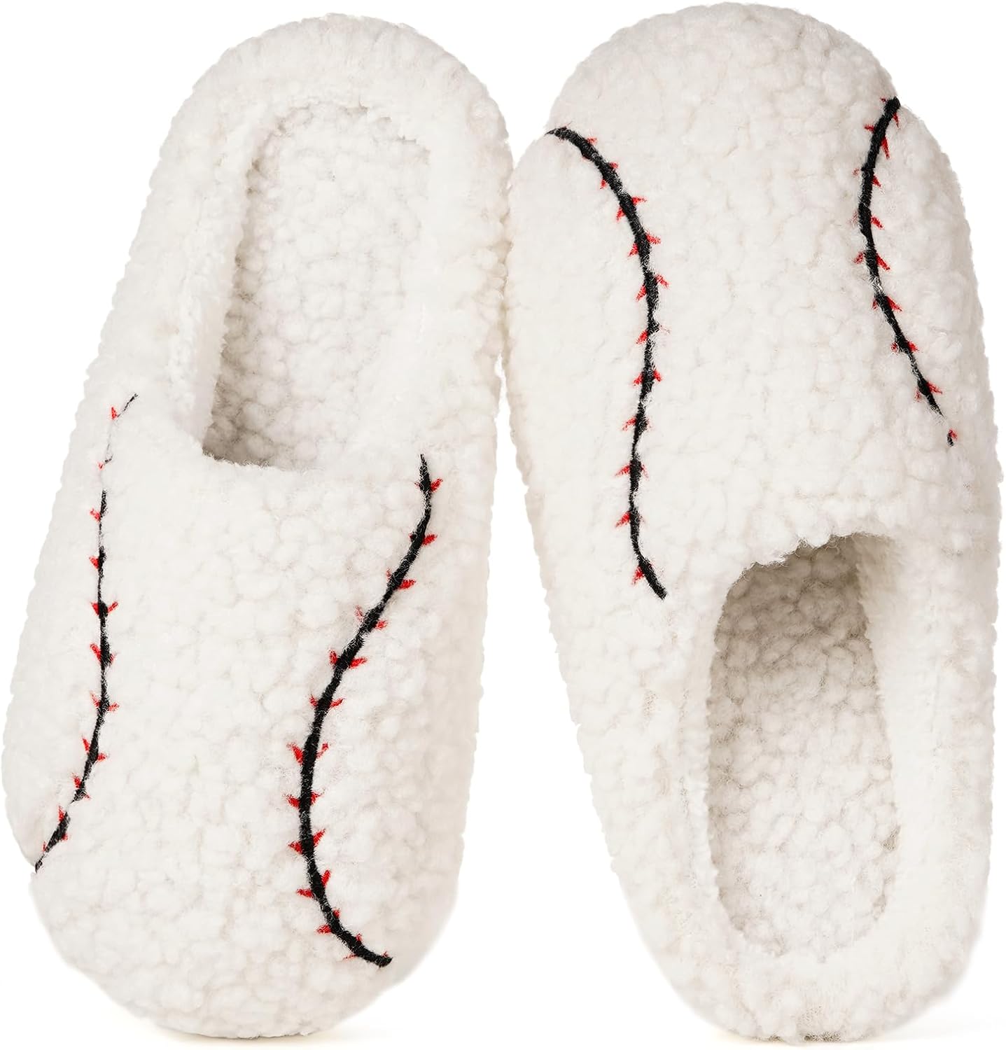 

Женские и мужские спортивные тапочки для зала, зимние утепленные плюшевые домашние тапочки с мемори-пеной, уютные шлепанцы для дома и спальни с противоскользящей подошвой Kukto, белый