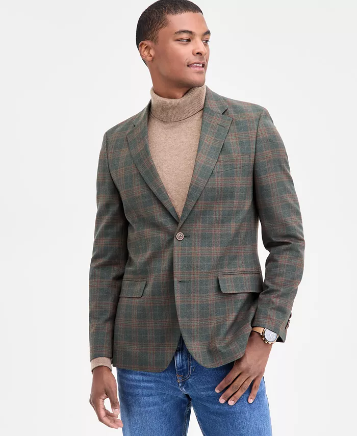 

Мужской спортивный пиджак Modern-Fit Stretch с узором Nautica, зеленый