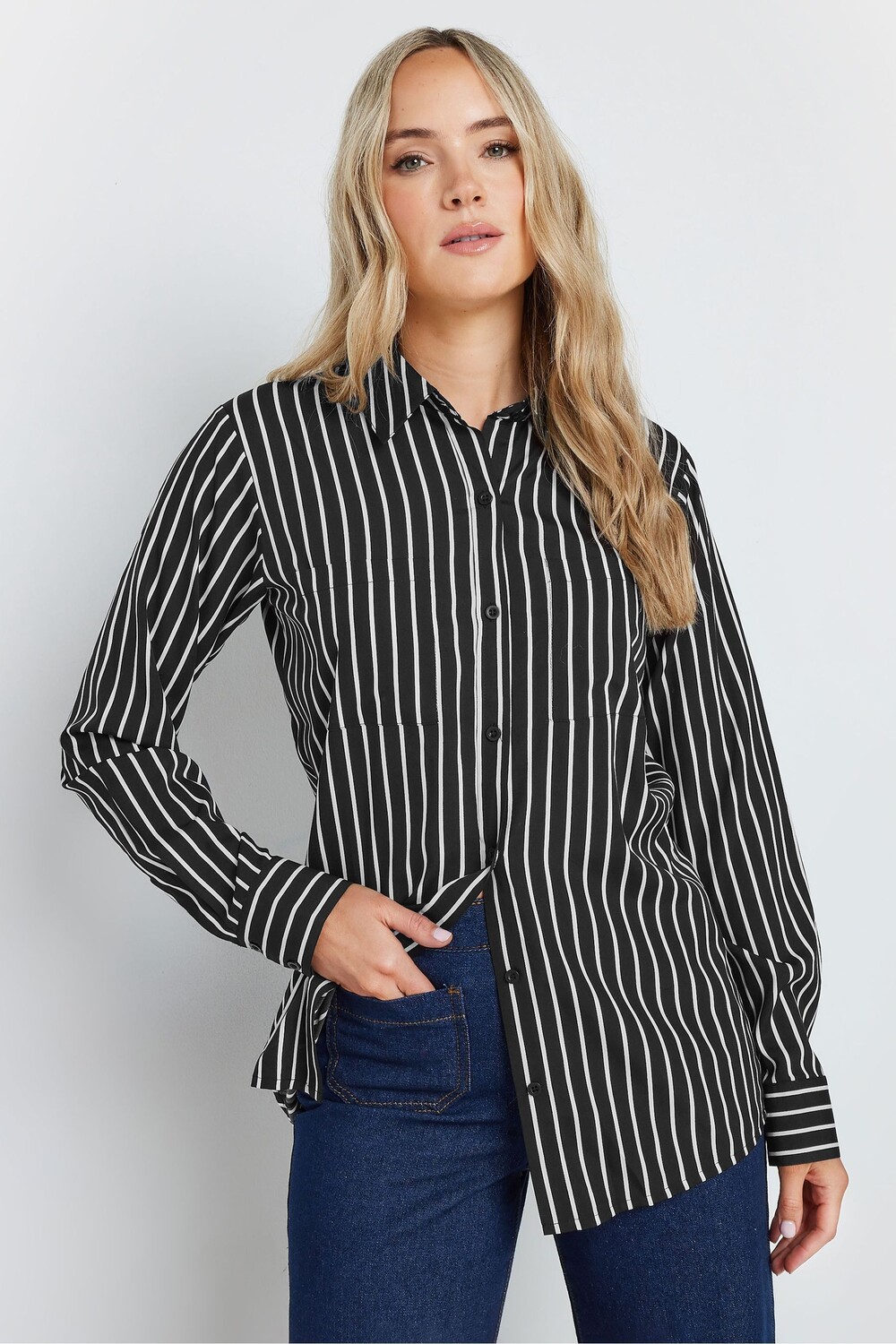 

Полосатая рубашка с длинным рукавом Long Tall Sally, черный