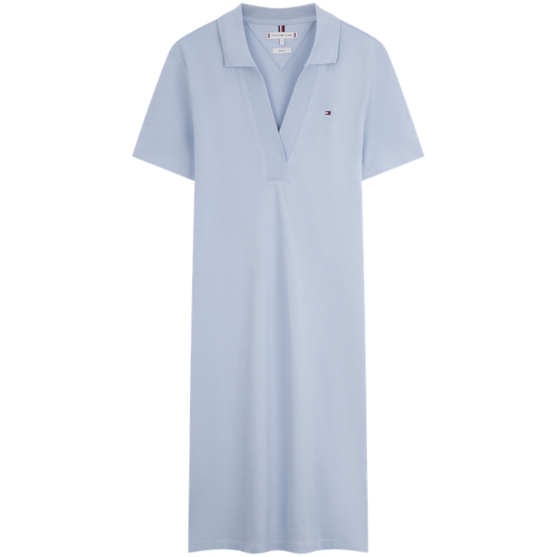 

Женское платье с коротким рукавом Tommy Hilfiger, светло-голубой