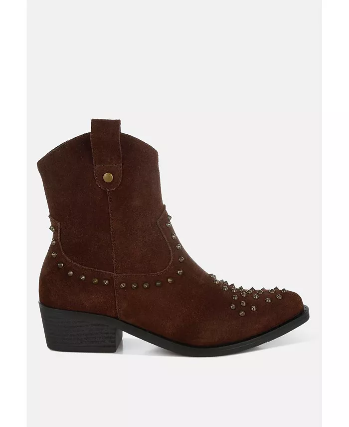 Ковбойские сапоги Hira Studs с декоративными шипами Rag & Co, коричневый