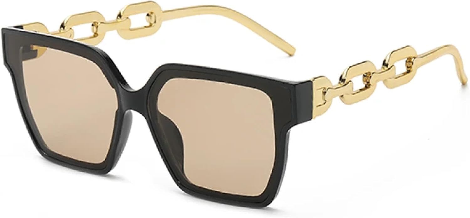 

Солнцезащитные очки с защитой от УФ-излучения UV400 | Большая оправа | Чехлы для очков | Для женщин и мужчин | Для занятий спортом на открытом воздухе и вождения DSVIGF, Black Brown