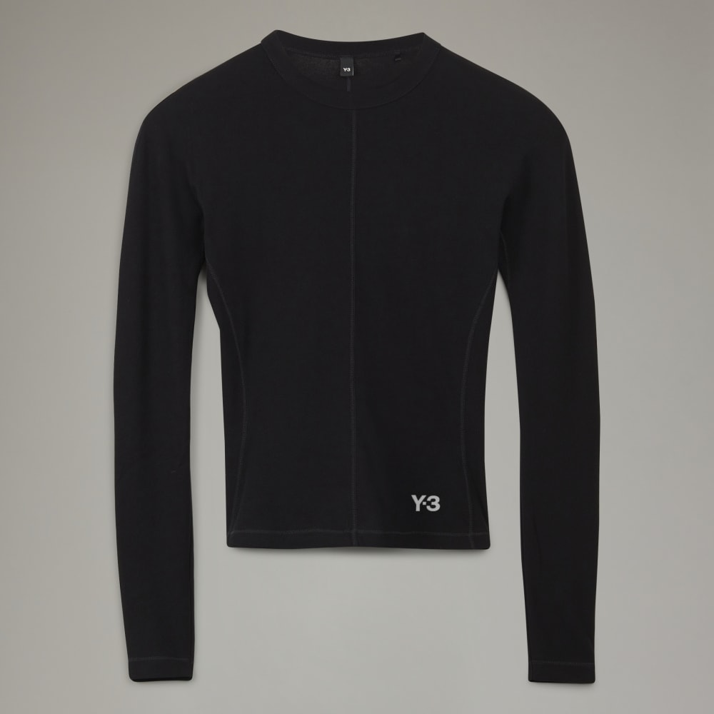 

Лонгслив Adidas Y-3 Fitted Long Sleeve Tee, черный