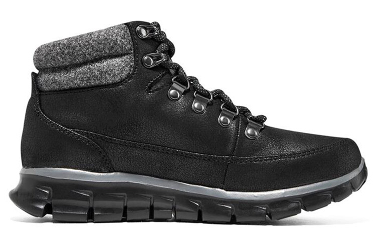 Женские ботинки Skechers зимние на шнуровке, черный — фото 2