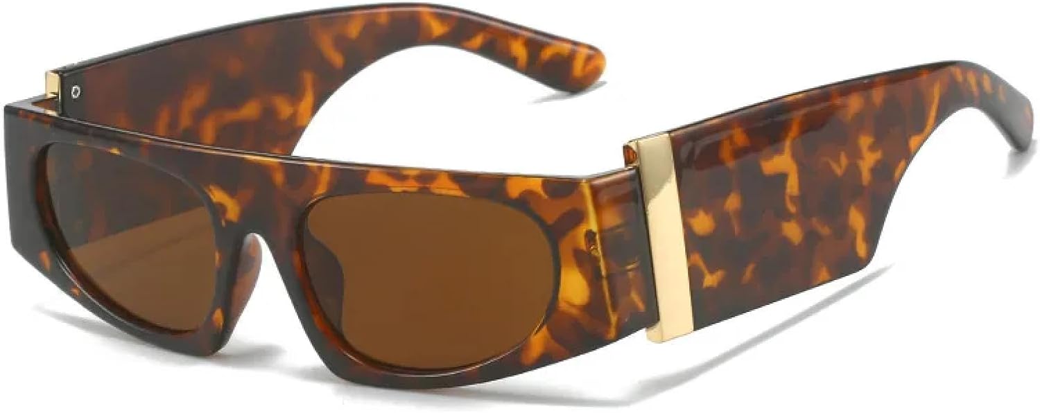 

Роскошные солнцезащитные очки с широкими дужками для женщин и мужчин, винтажные, с плоской верхней частью, прямоугольные, с градиентным переходом, в стиле хип-хоп TVTBBVV, C4