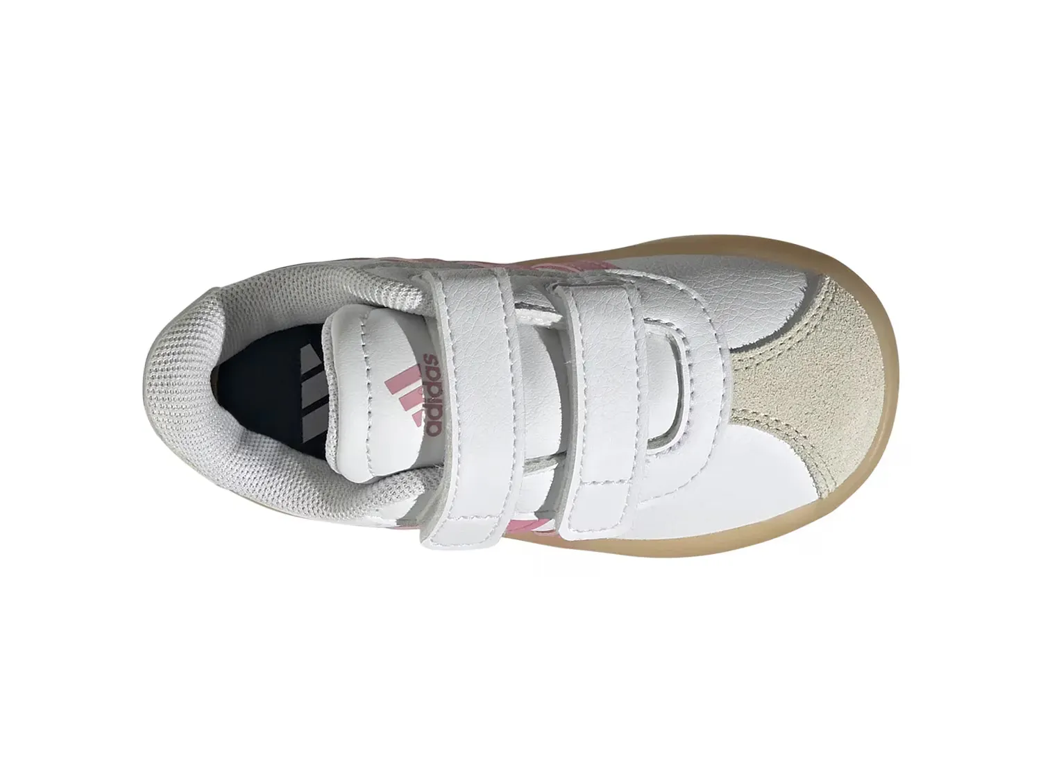 Кроссовки VL Court 3.0 – детские Adidas, White/Pink — фото 4