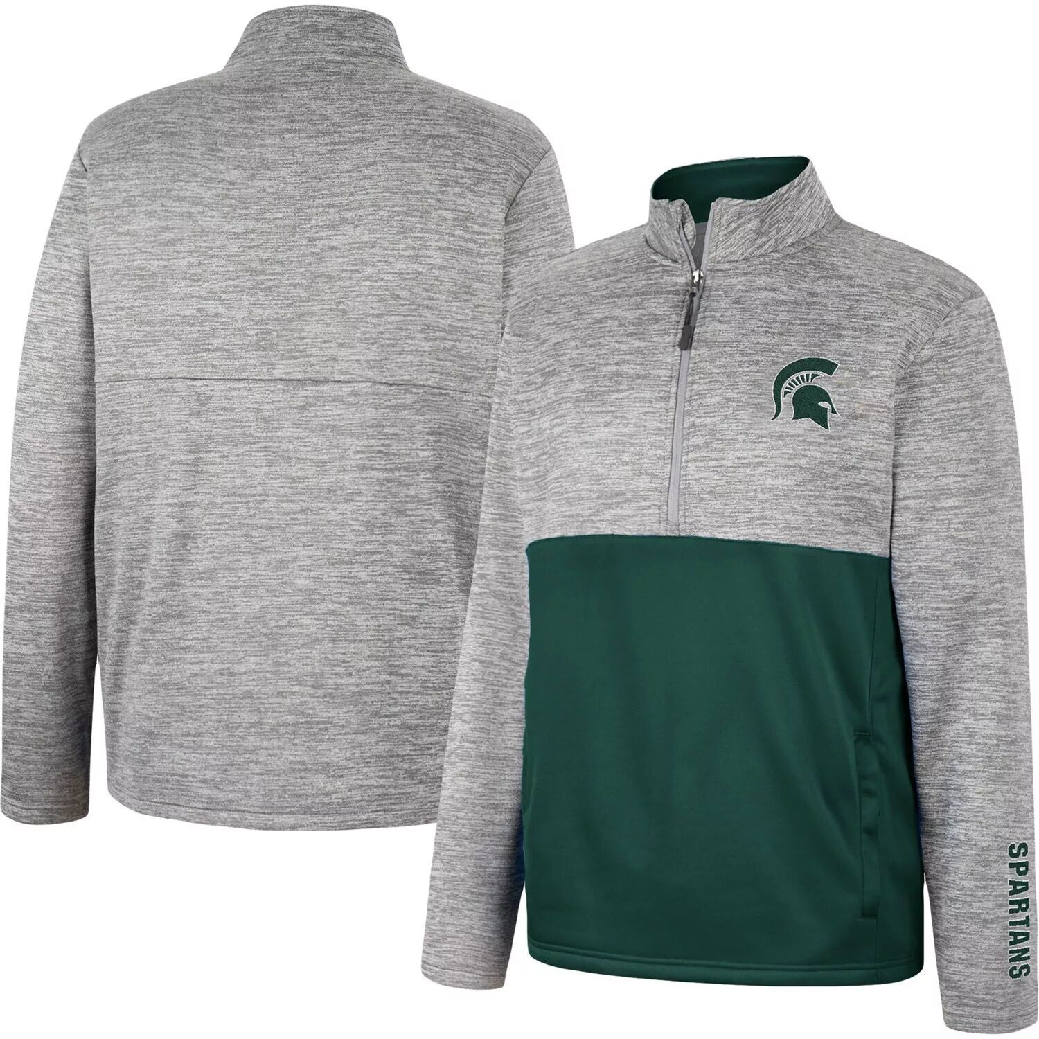 

Мужская серая куртка на молнии Michigan State Spartans John Colosseum, Серый, Мужская серая куртка на молнии Michigan State Spartans John Colosseum