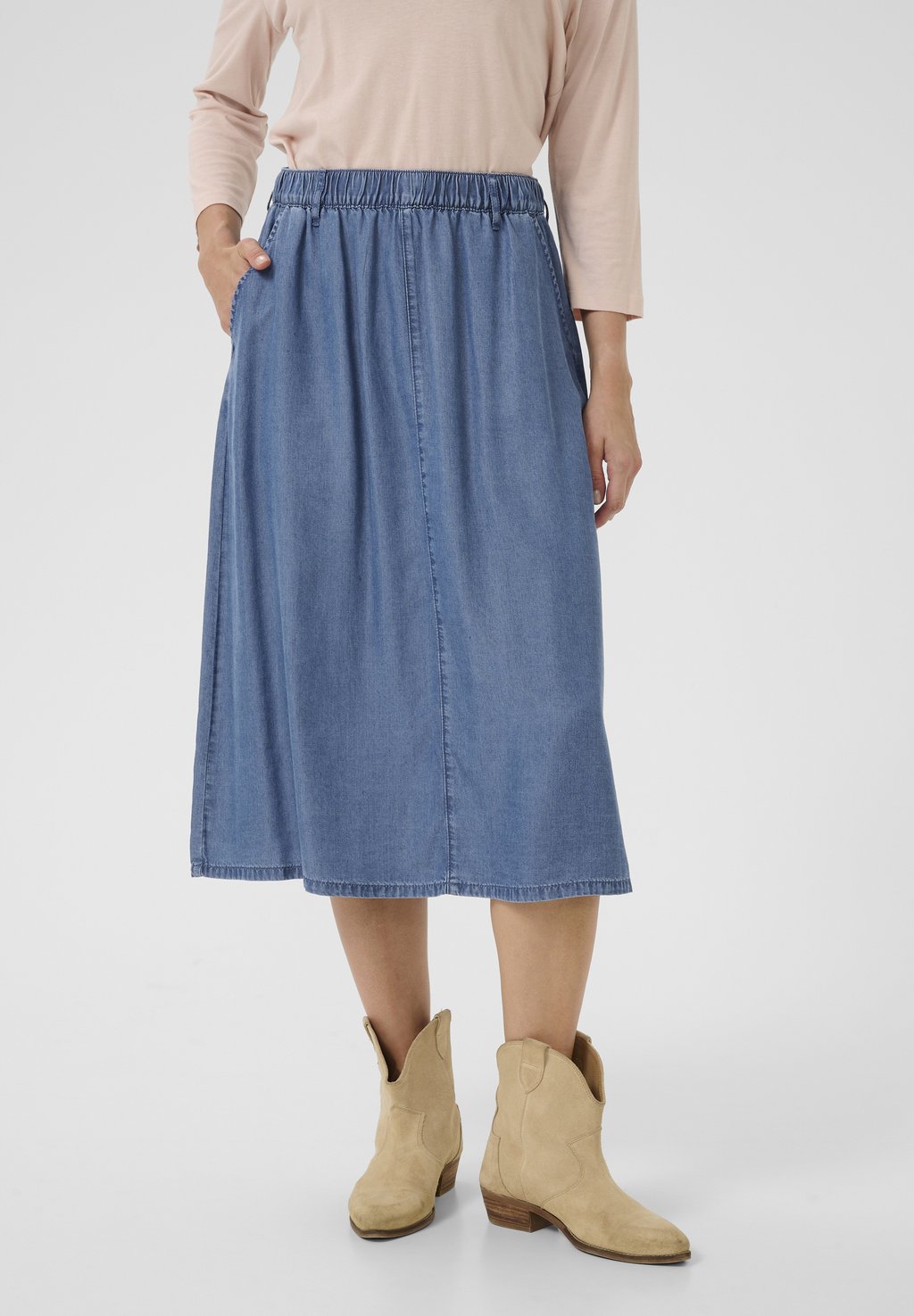 

Джинсовая юбка A-line skirt Cream, цвет Toronto Medium Blue Denim