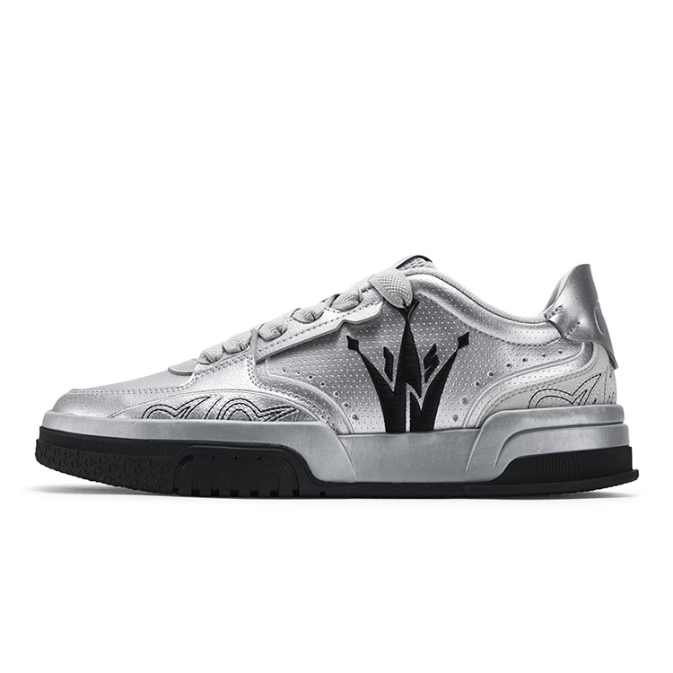 

361° Joker Vibe устойчивые к истиранию легкие нескользящие низкие скейтборд кроссовки мужские Silver Black