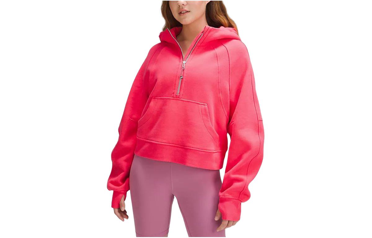 

Свободная худи с полумолнией из серии Scuba для женщин Lululemon, Glaze розовый/GLZP