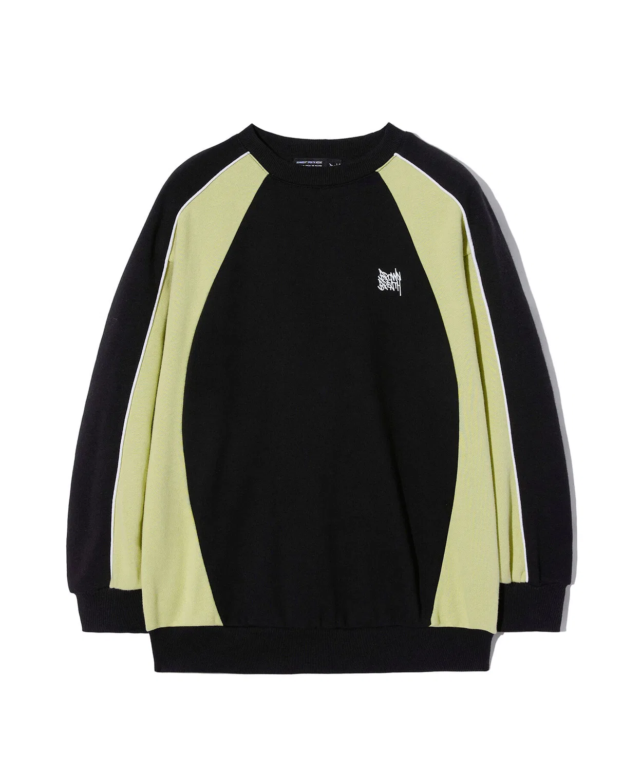 Детский свитшот Kids Tag Color Block Crewneck Brownbreath Kids, чёрный — фото 3
