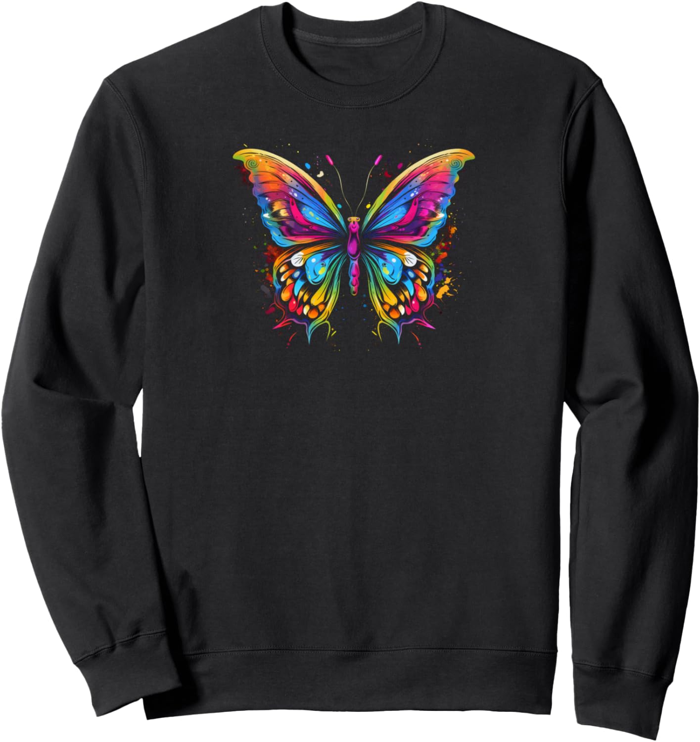 

Толстовка с рисунком бабочки Butterfly Apparel, черный