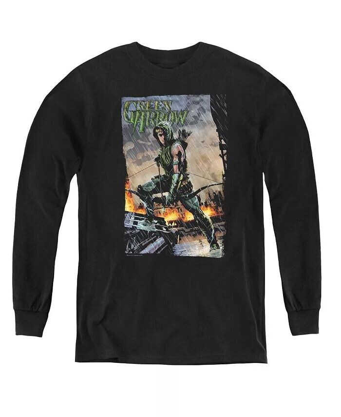 

Толстовка с длинным рукавом Boys of America Youth Fire And Rain Justice League, черный