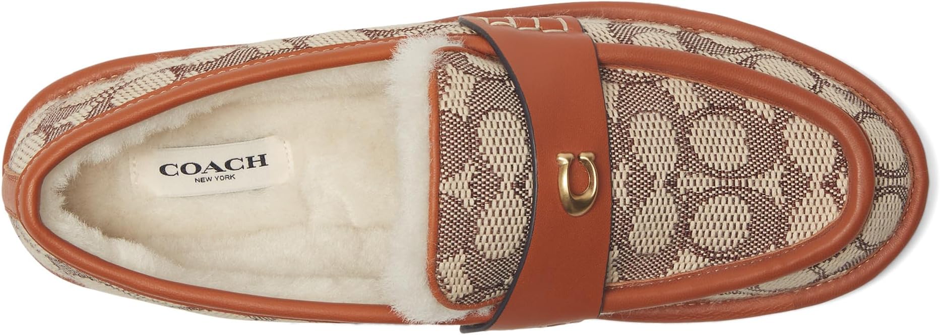 Балетки COACH Forest Signature Textile Jacquard Slipper, цвет Cocoa/Burnished Amber — фото 2