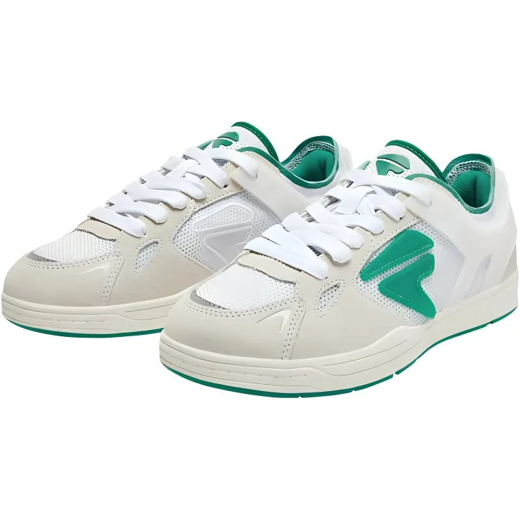 FILA KIDS CLAW дышащие низкие детские скейтерские кроссовки White/Alhambra Green — фото 4