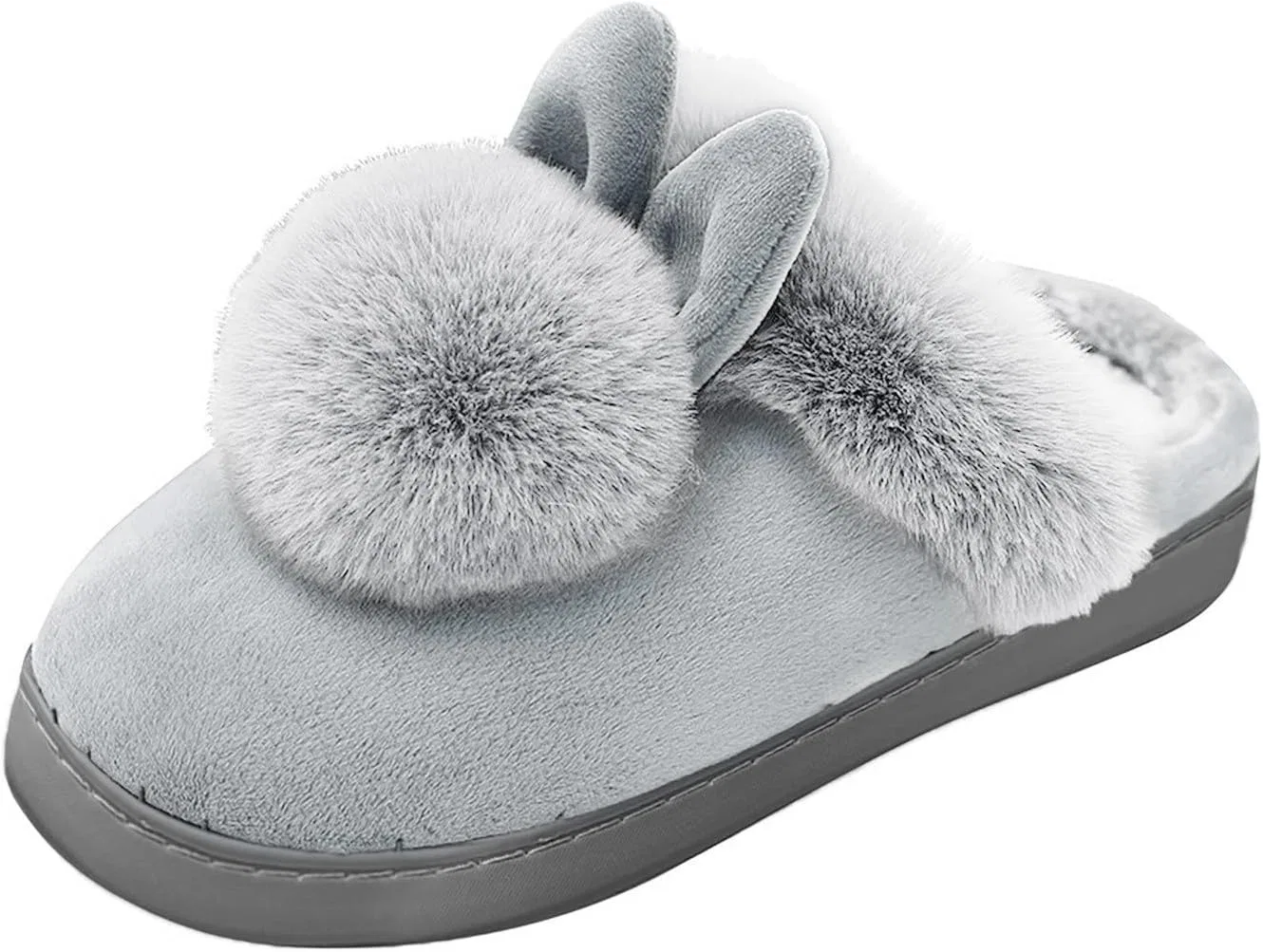 Hausschuhe Damen Warm - Süße Plüsch Furry Flauschige Домашние тапочки Warme Männer Aesthetic Lustig Hauspantoffeln Winter Offen Hausschlappen F SKFLABOOF, 016C Grey
