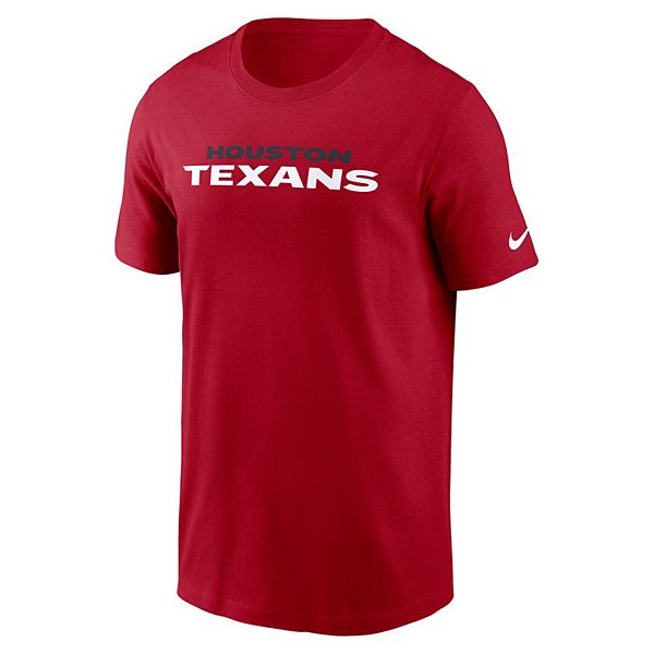 Мужская красная футболка houston texans primetime wordmark essential Nike — фото 3