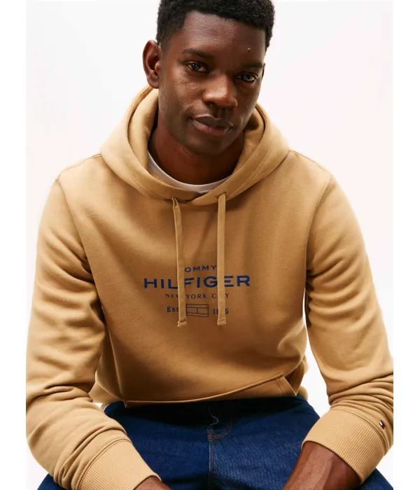 Толстовка с овальным рисунком Relaxed fit Tommy Hilfiger, бежевый — фото 4