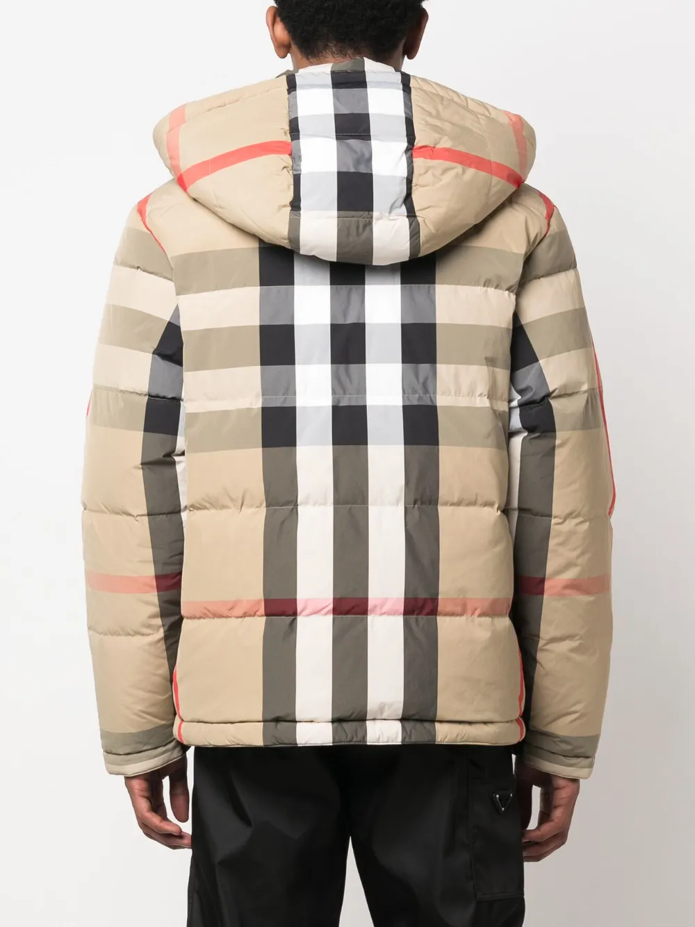 Куртка BURBERRY клетчатая с капюшоном, нейтральная — фото 4