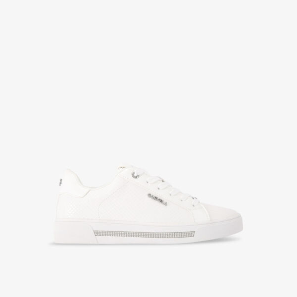 Низкие кроссовки из искусственной кожи с бриллиантами Carvela, белый