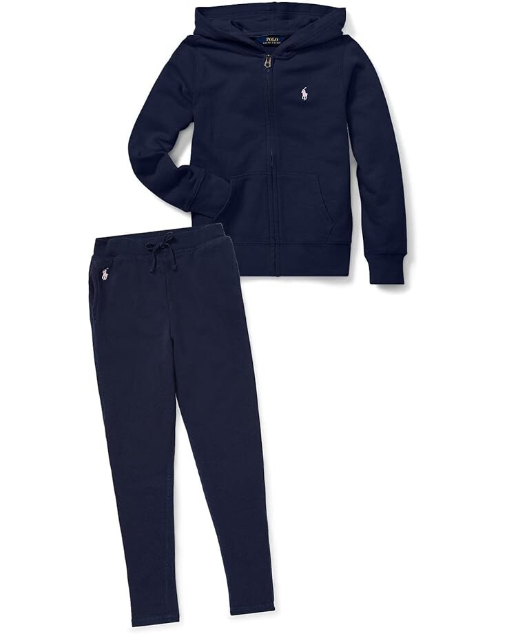 Брюки Polo Ralph Lauren Kids French Terry Leggings, цвет Refined Navy — фото 3