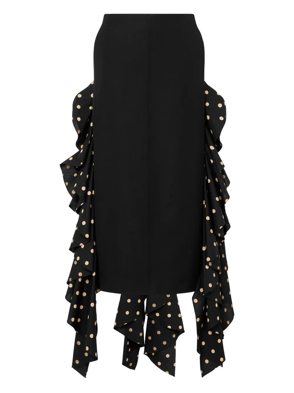 

Юбка в горох с оборками Moschino, черный