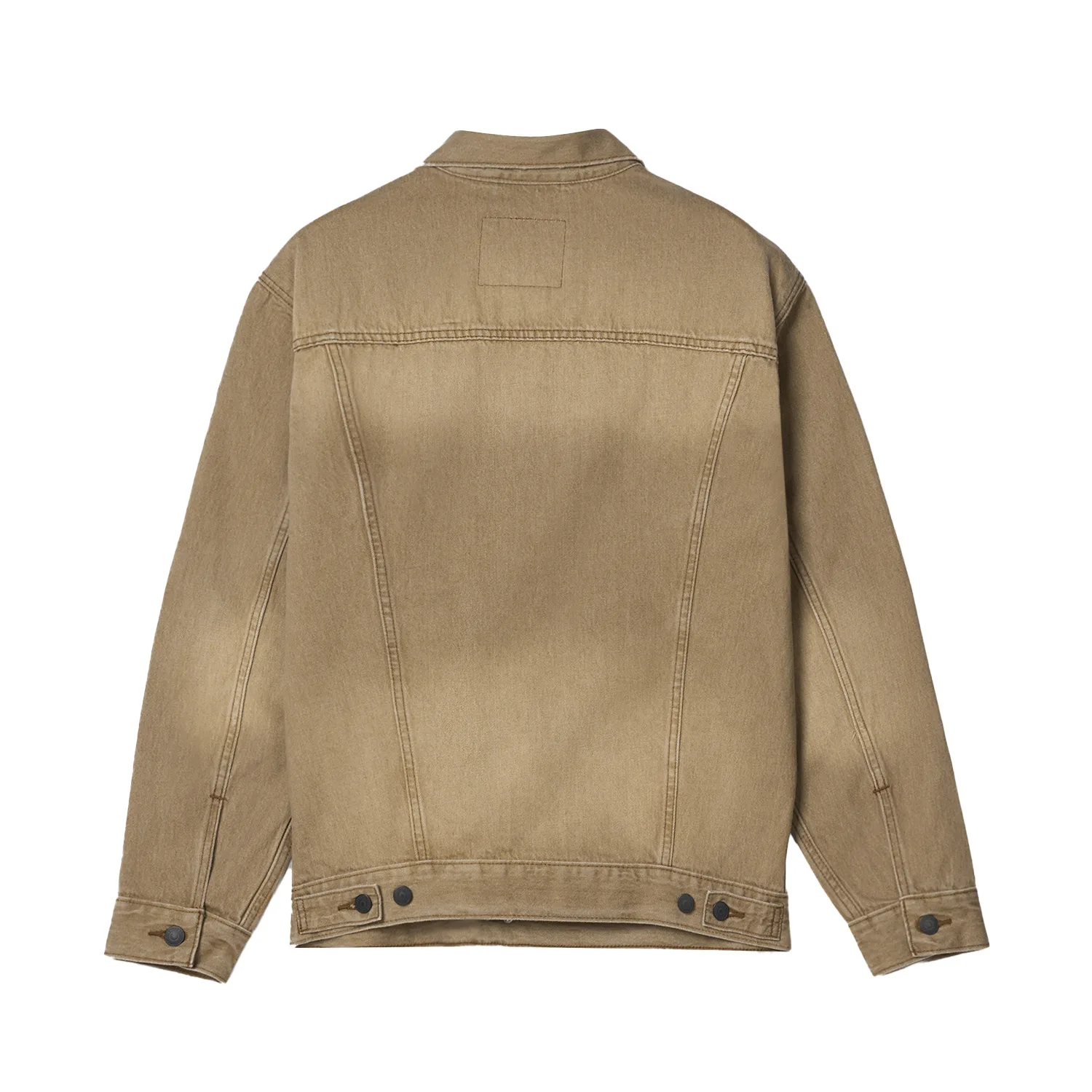 Levis Куртка унисекс с лацканами, цвет хаки, умеренный крой — фото 3
