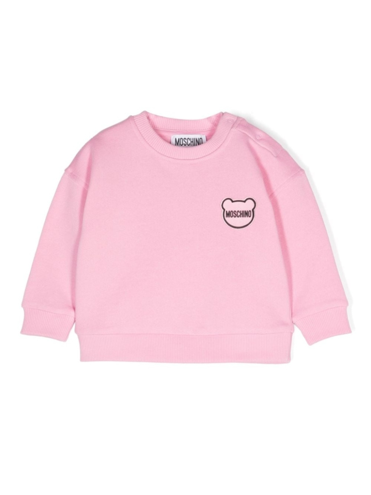 

Moschino Kids толстовка с нашивкой-логотипом, розовый