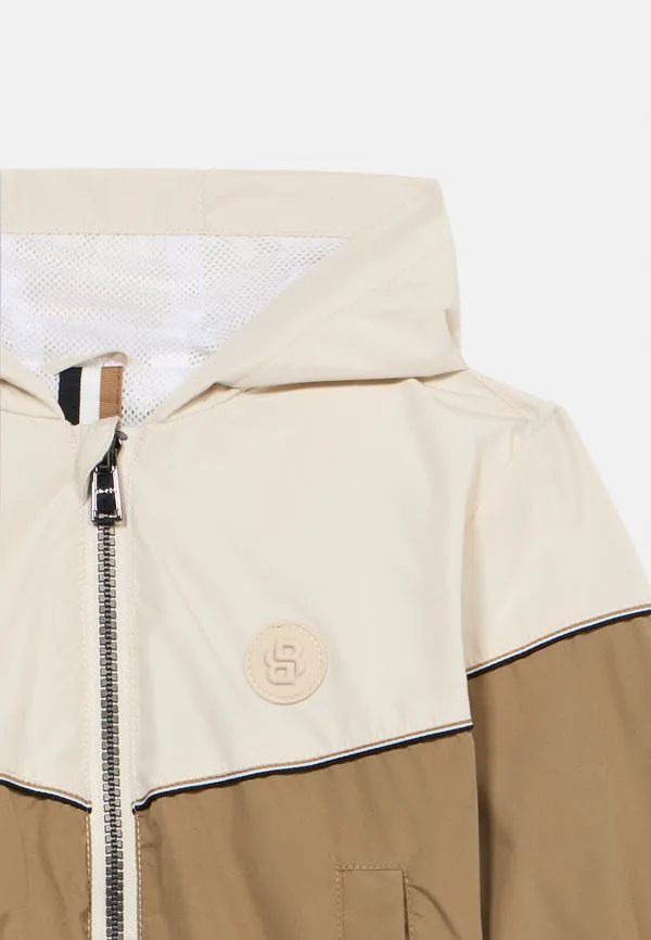 Детская куртка унисекс с капюшоном для малышей и детей постарше. Boss Kidswear, Dark Stone — фото 3