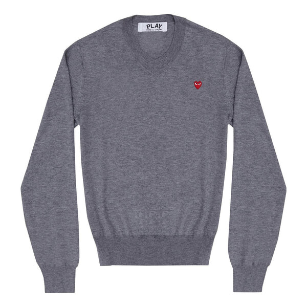 

Свитер l/s basic t-shirt small red emblem 'grey' Comme Des Garcons Play, серый