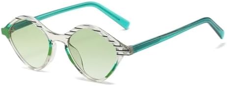 

Ретро-солнцезащитные очки в форме маленького многоугольника для женщин, модные очки для мужчин, трендовые панк-солнцезащитные очки с защитой от УФ-излучения UV400 MTZJH, Green