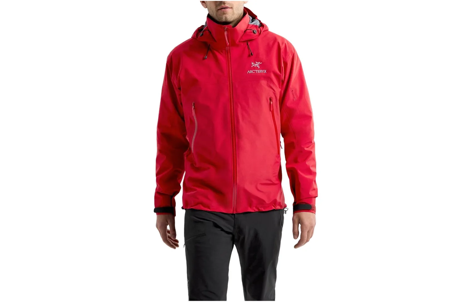 Худи с вышитым логотипом Arcteryx, Vintage Red/Heritage