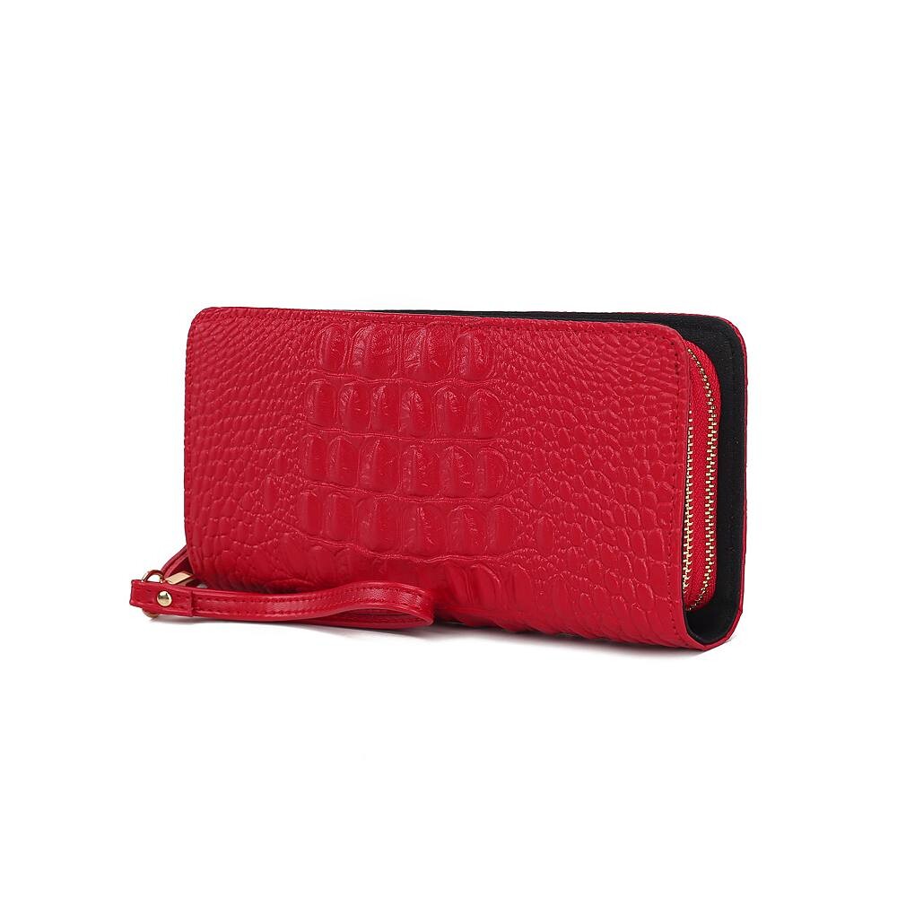 

MKF Collection Женский кошелек Eve Genuine с тиснением под крокодила от Mia K, красный