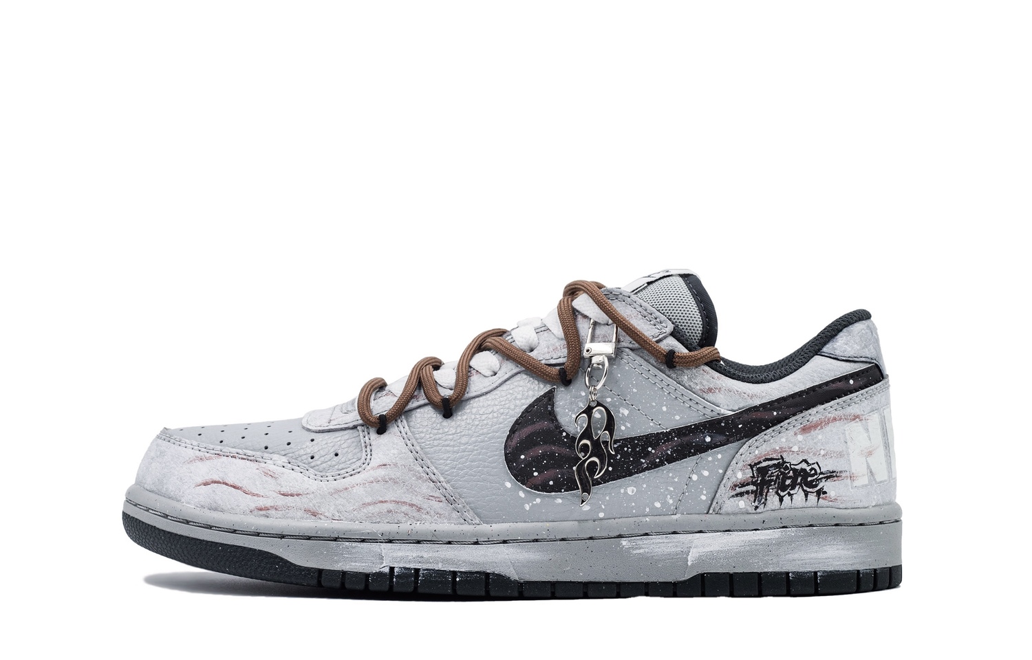 Nike Кроссовки для скейтбординга Big Ash Seeker Abrasion Resistant низкие мужские Gray Red Brown — фото 3