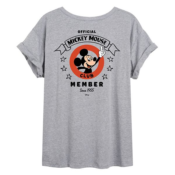 

Футболка oversized Mickey Mouse Club Member для подростков Disney, Heather Gray