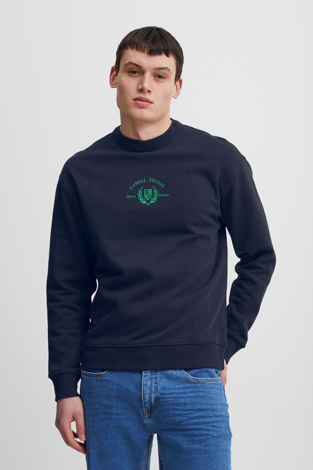 

Толстовка CASUAL FRIDAY CFSage relaxed sweat w. embroidery 20504729, синий