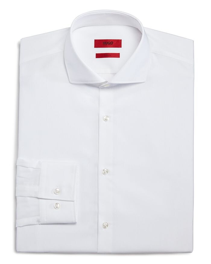 

Хлопковая классическая рубашка Jason Slim Fit с длинными рукавами HUGO