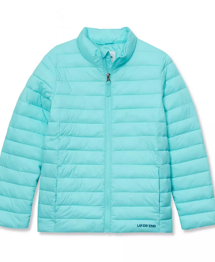 

Утеплённая складная куртка FeatherFree для девочек Lands' End, синий
