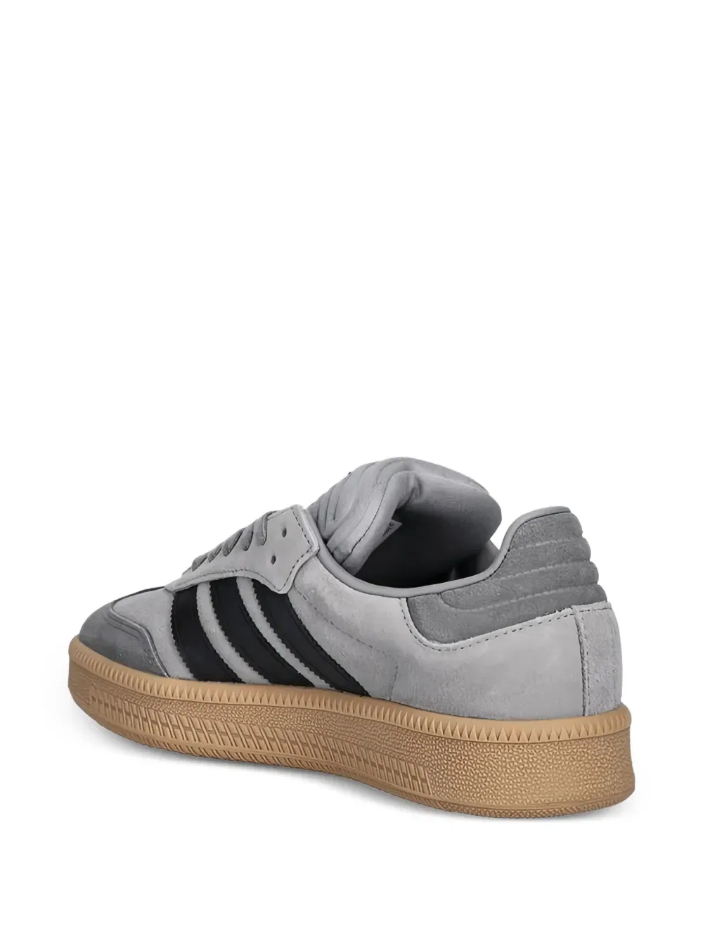 Кожаные кроссовки Samba XLG на шнуровке Adidas Kids, серый — фото 3