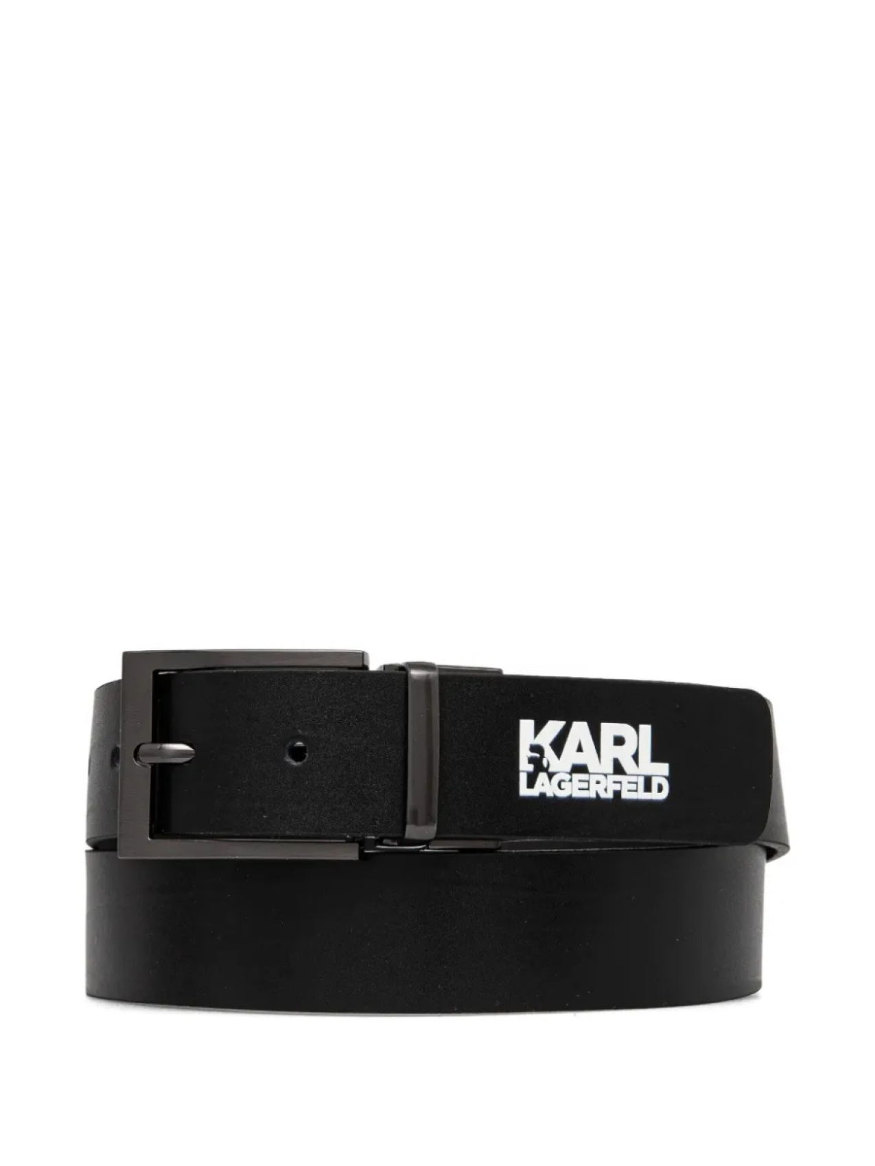 

Кожаный ремень с логотипом Karl Lagerfeld, черный